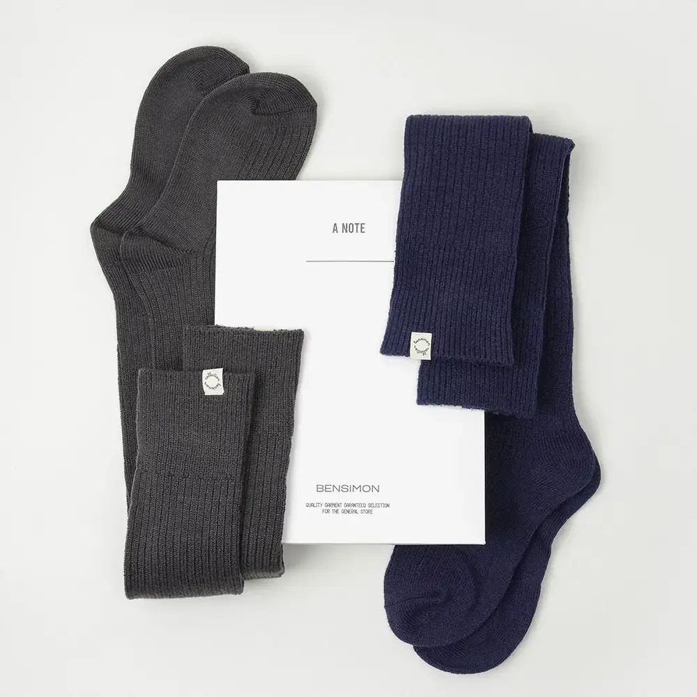 [모음전] [24FW] [선물포장] KNIT OVER KNEE SOCKS - CHARCOAL